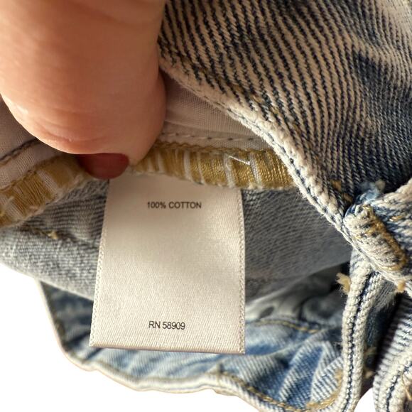 Chelsea & Violet Womens Jean Shorts Size 29 Light Wash Distressed High Rise - Picture 4 of 5